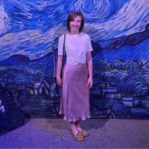 Aritzia MIDI Slip Skirt